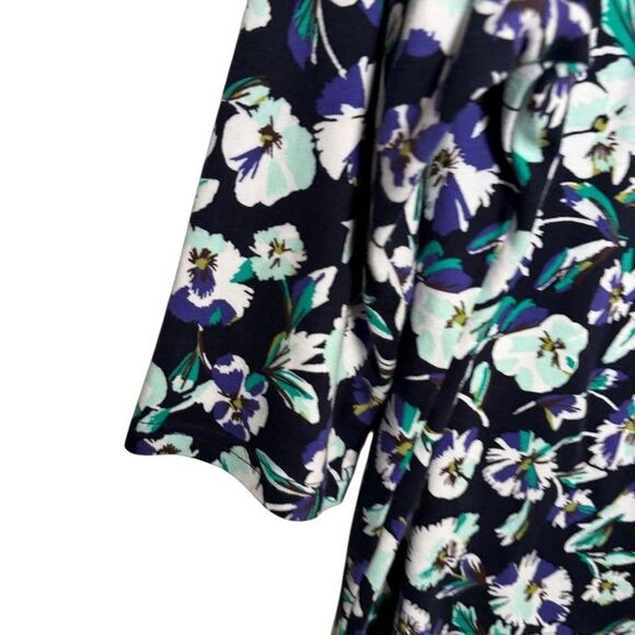 Croft & Barrow T-Shirt Women's Petite XL Boat Neck 3/4 Sleeve Floral Top - Picture 4 of 8